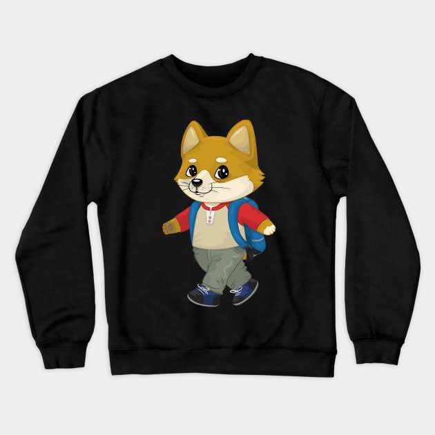 Doge Student Funny meme Crewneck Sweatshirt by HamilcArt